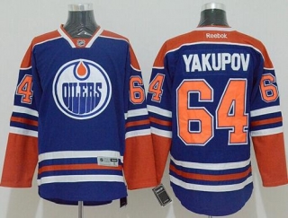 Edmonton Oilers -64 Nail Yakupov Light Blue Stitched NHL Jersey