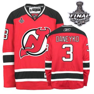 New Jersey Devils -3 Ken Daneyko 2012 Stanley Cup Finals Red Stitched NHL Jersey