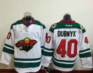 Minnesota Wild -40 Devan Dubnyk White Stitched NHL Jersey