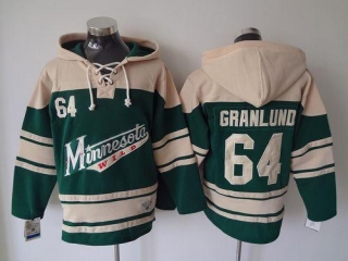 Minnesota Wild -64 Mikael Granlund Green Sawyer Hooded Sweatshirt Stitched NHL Jersey