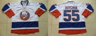 New York Islanders -55 Johnny Boychuk White Stitched NHL Jersey