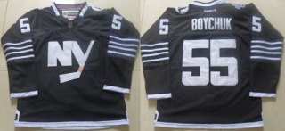 New York Islanders -55 Johnny Boychuk Black Alternate Stitched NHL Jersey