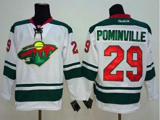 Minnesota Wild -29 Jason Pominville White Stitched NHL Jersey