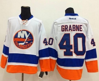 New York Islanders -40 Michael Grabner White Stitched NHL Jersey