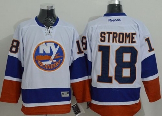 New York Islanders -18 Ryan Strome White Stitched NHL Jersey