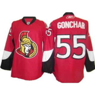 Ottawa Senators -55 Sergei Gonchar Stitched Red NHL Jersey