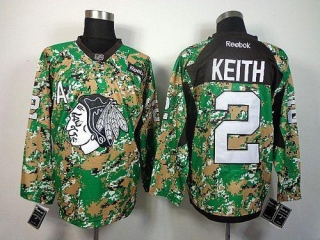 Chicago Blackhawks -2 Duncan Keith Camo Veterans Day Practice Stitched NHL Jersey