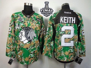 Chicago Blackhawks -2 Duncan Keith Camo Veterans Day Practice 2015 Stanley Cup Stitched NHL Jersey