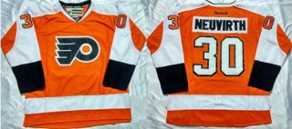 Philadelphia Flyers -30 Michal Neuvirth Orange Home Stitched NHL Jersey