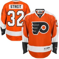 Philadelphia Flyers -32 Mark Streit Orange Home Stitched NHL Jersey