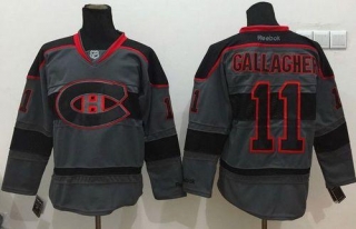 Montreal Canadiens -11 Brendan Gallagher Charcoal Cross Check Fashion Stitched NHL Jersey