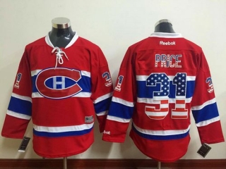 Montreal Canadiens -31 Carey Price Red USA Flag Fashion Stitched NHL Jersey