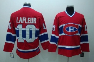 Montreal Canadiens -10 Guy Lafleur Stitched Red CH CCM Throwback NHL Jersey