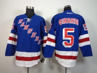 New York Rangers -5 Dan Girardi Blue Home Stitched NHL Jersey
