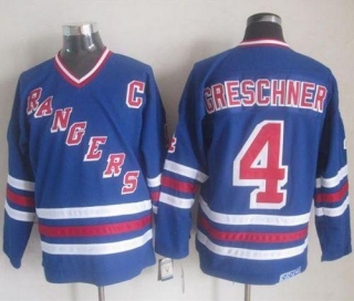 New York Rangers -4 Ron Greschner Blue CCM Heroes Of Hockey Alumni Stitched NHL Jersey