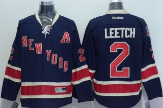 New York Rangers -2 Brian Leetch Dark Blue Third Stitched NHL Jersey