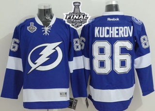 Tampa Bay Lightning -86 Nikita Kucherov Blue 2015 Stanley Cup Stitched NHL Jersey