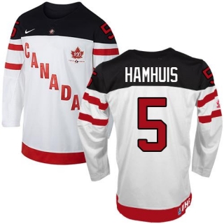 Olympic CA 5 Dan Hamhuis White 100th Anniversary Stitched NHL Jersey
