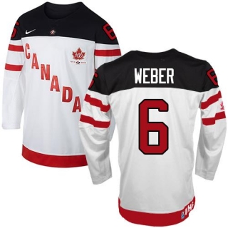 Olympic CA 6 Shea Weber White 100th Anniversary Stitched NHL Jersey