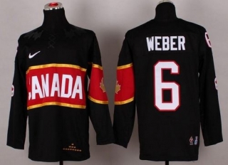 Olympic 2014 CA 6 Shea Weber Black Stitched NHL Jersey