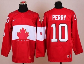 Olympic 2014 CA 10 Corey Perry Red Stitched NHL Jersey
