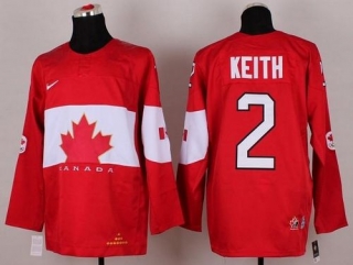 Olympic 2014 CA 2 Duncan Keith Red Stitched NHL Jersey