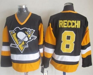 Pittsburgh Penguins -8 Mark Recchi Black CCM Throwback Stitched NHL Jersey