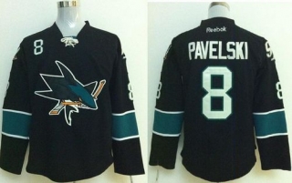San Jose Sharks -8 Joe Pavelski Stitched Black NHL Jersey