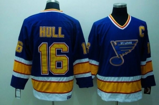 St Louis Blues -16 Brett Hull Stitched Blue CCM Throwback NHL Jersey