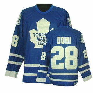 Toronto Maple Leafs -28 Tie Domi Blue CCM Throwback Stitched NHL Jersey