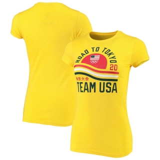 Team USA Women's 2020 Summer Olympics Go For Gold T-Shirt - Gold
