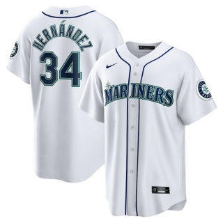 Men's Seattle Mariners Felix Hernandez Nike White 2023 Hall of Fame Home Replica Player Jersey