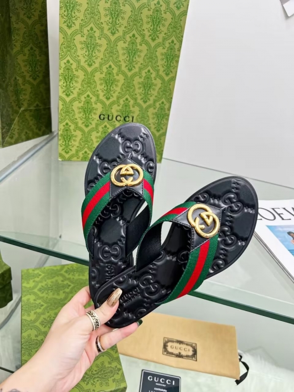 2023.5.25 super perfect GUCCI women and men slippers size 36--45 009