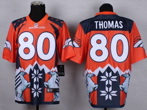 Nike Denver Broncos #80 Julius Thomas Orange Men's Stitched NFL Elite Noble Fashion Jersey