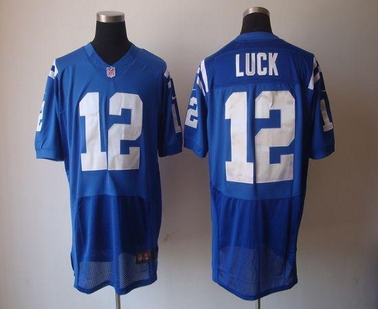 Nike Indianapolis Colts #12 Andrew Luck Royal Blue Team Color Men's Stitched NFL Elite Jersey