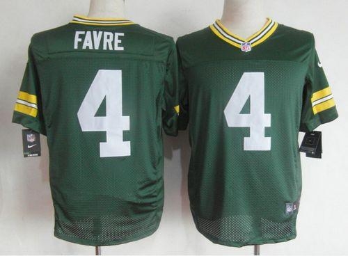 Nike Green Bay Packers #4 Brett Favre Green Team Color Men's Stitched NFL Elite Jersey