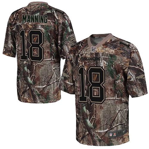 Nike Denver Broncos #18 Peyton Manning Camo Men's Stitched NFL Realtree Elite Jersey
