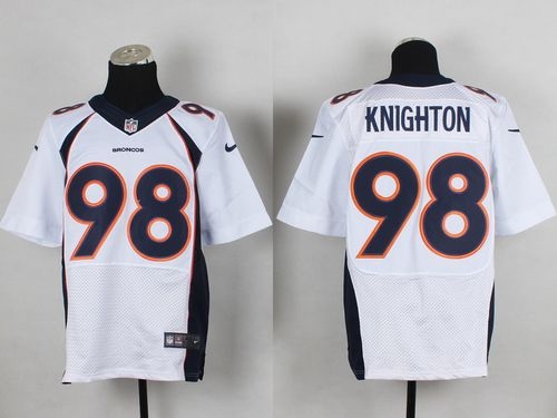Nike Denver Broncos #98 Terrance Knighton White Men's Stitched NFL New Elite Jersey