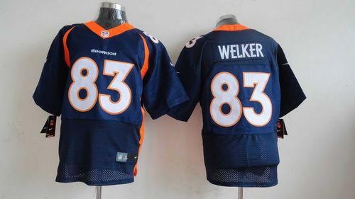 Nike Denver Broncos #83 Wes Welker Navy Blue Alternate Men's Stitched NFL New Elite Jersey
