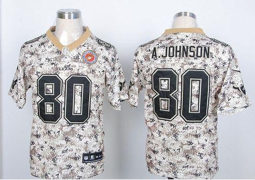 Nike Houston Texans -80 Andre Johnson Camo USMC Mens Stitched NFL Elite Jersey