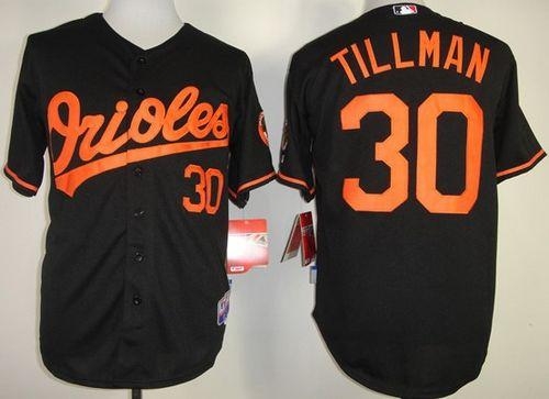 Baltimore Orioles #30 Chris Tillman Black Cool Base Stitched MLB Jersey