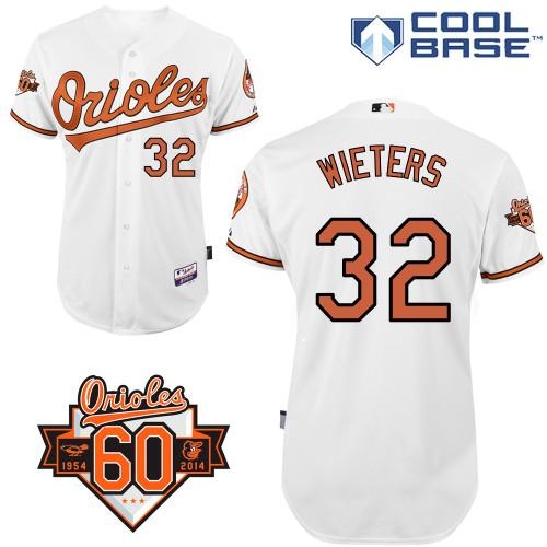 Baltimore Orioles #32 Matt Wieters White Cool Base Stitched MLB Jersey