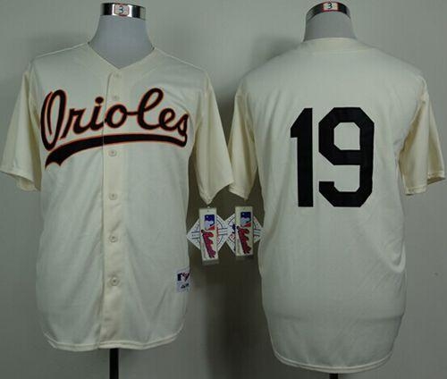 Baltimore Orioles #19 Chris Davis Cream 1954 Turn Back The Clock Stitched MLB Jersey