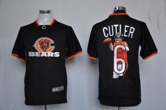 Nike Bears -6 Jay Cutler Black NFL Game All Star Fashion Jersey