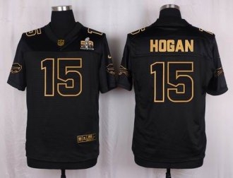 Nike Buffalo Bills -15 Chris Hogan Black Stitched NFL Elite Pro Line Gold Collection Jersey
