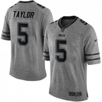 Nike Buffalo Bills -5 Tyrod Taylor Gray Stitched NFL Limited Gridiron Gray Jersey