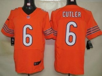 Nike Bears -6 Jay Cutler Orange Alternate Stitched NFL Elite Jersey