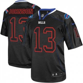 Nike Bills -13 Steve Johnson Lights Out Black Stitched NFL Elite Jersey