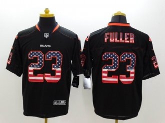 New Nike Chicago Bears -23 Fuller USA Flag Fashion Black Elite Jerseys