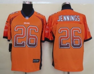 2013 NEW Nike Chicago Bears 26 Jennings Drift Fashion Orange Elite Jerseys
